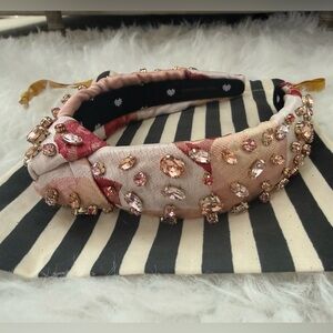 Lele Sadoughi Slim Knotted Floral Jacquard Headband